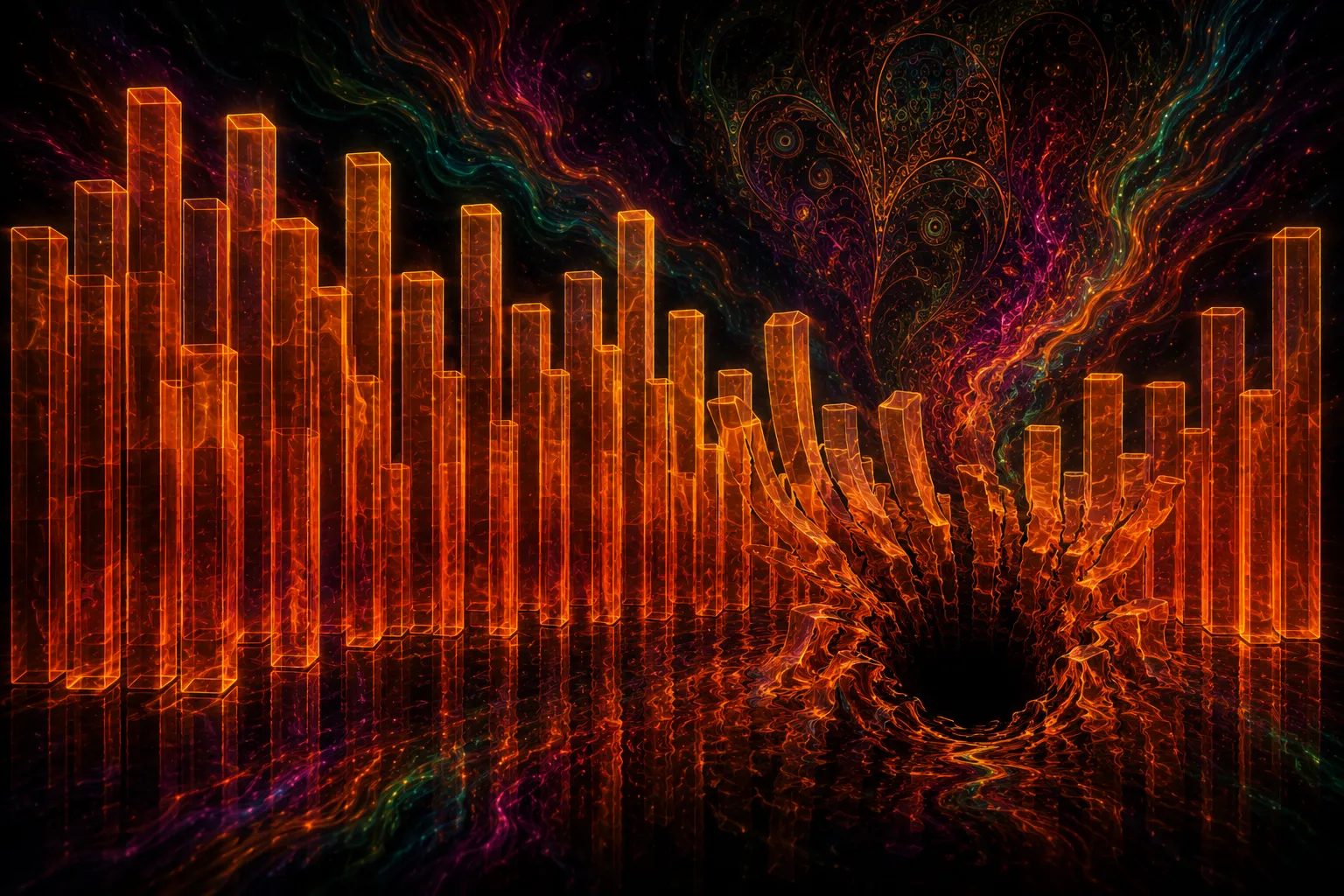 A spectrum-analyzer view of my hearing, with a gap in the damaged frequency band